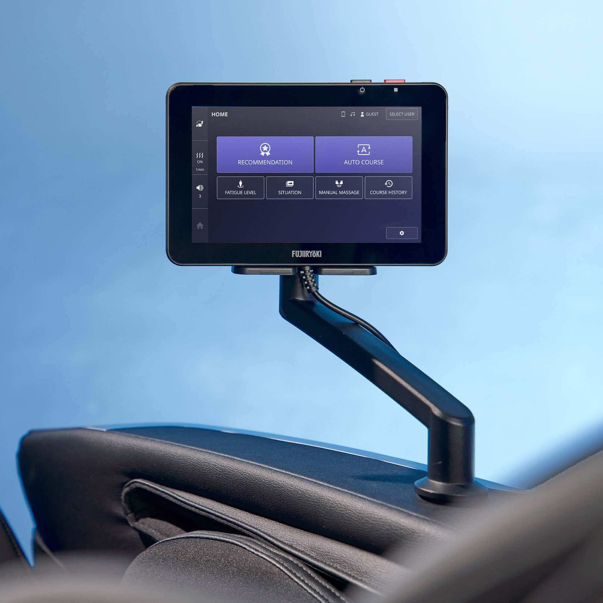 Cyber Relax Ai JP-4000 Massage Chair tablet interface close-up