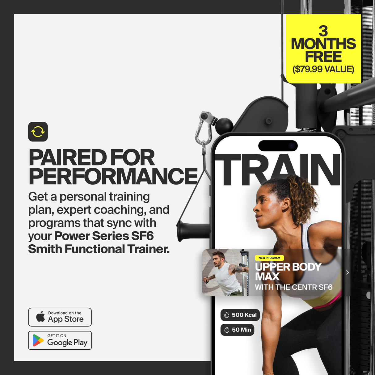 Inspire Centr SF6 Trainer with app integration display