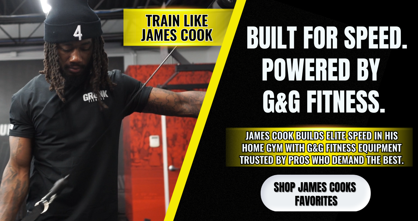 Advertisement for G&G Fitness featuring a person in a gym setting with promotional text.