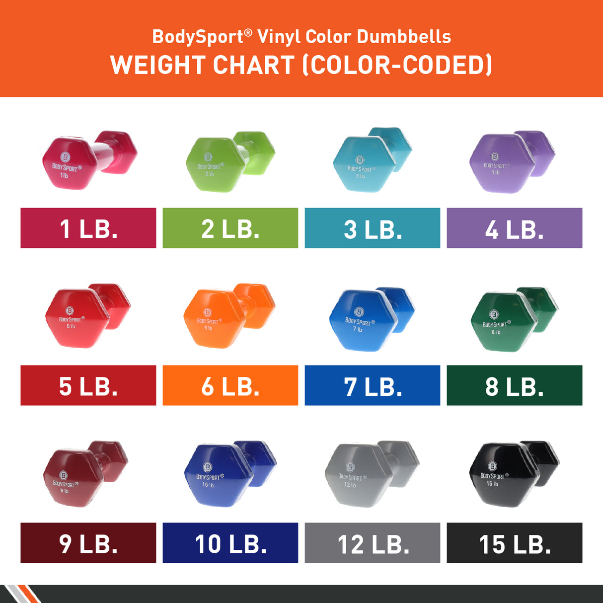 Elivate Body Sport Vinyl Dumbbells Elivate Variant(s) - LBWeight W-BDSVDB-1_9be97406-ecbc-44fc-9397-9cf4f01e8ae6