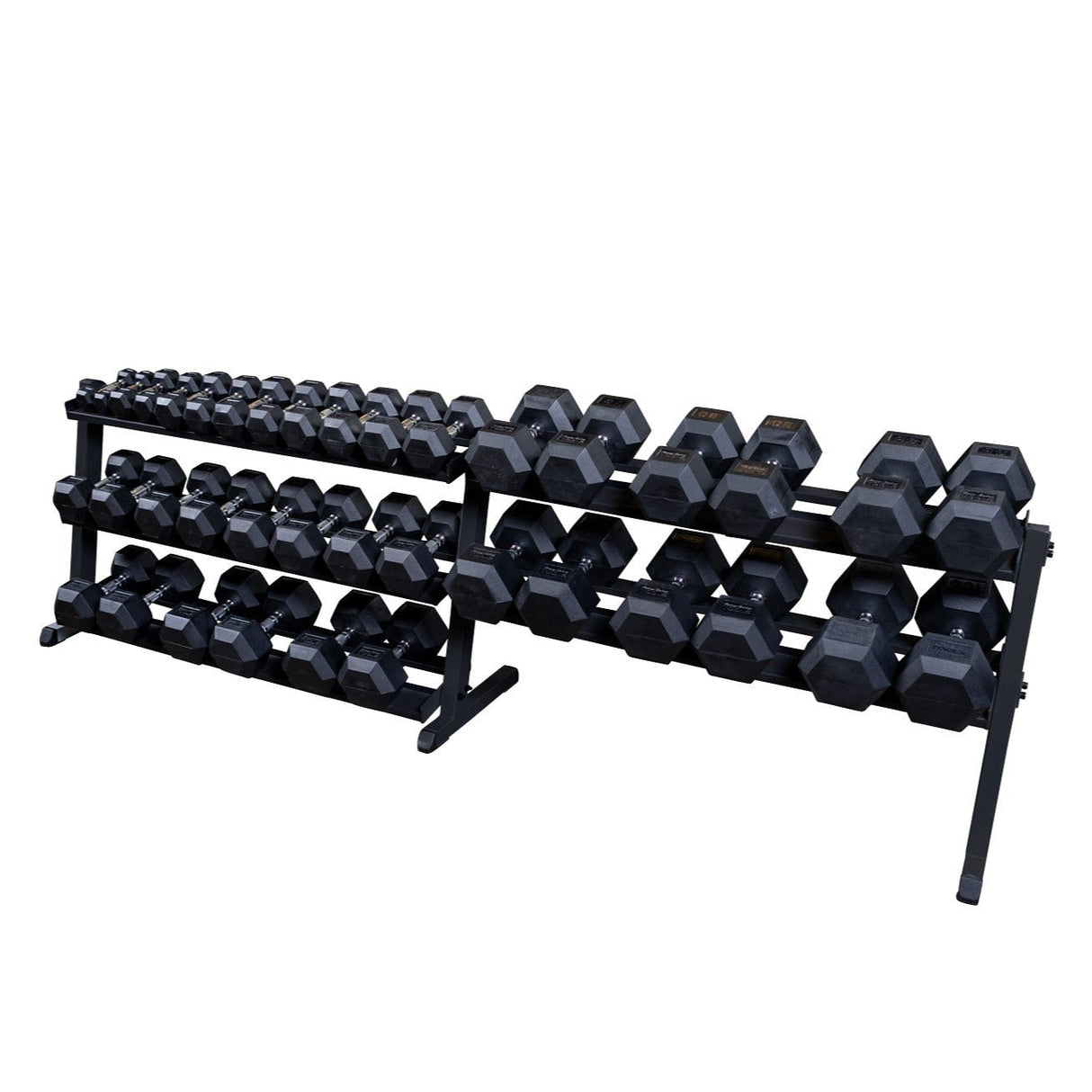 Body-Solid Dumbbell Rack (Black) Body Solid Dumbell racks, power block stand, plate and bar storage, kettlebell racks, ball racks body-solid_dumbbell-rack-copy_view-4_c8399b09-1041-47fe-b4b2-a37c3413fac7