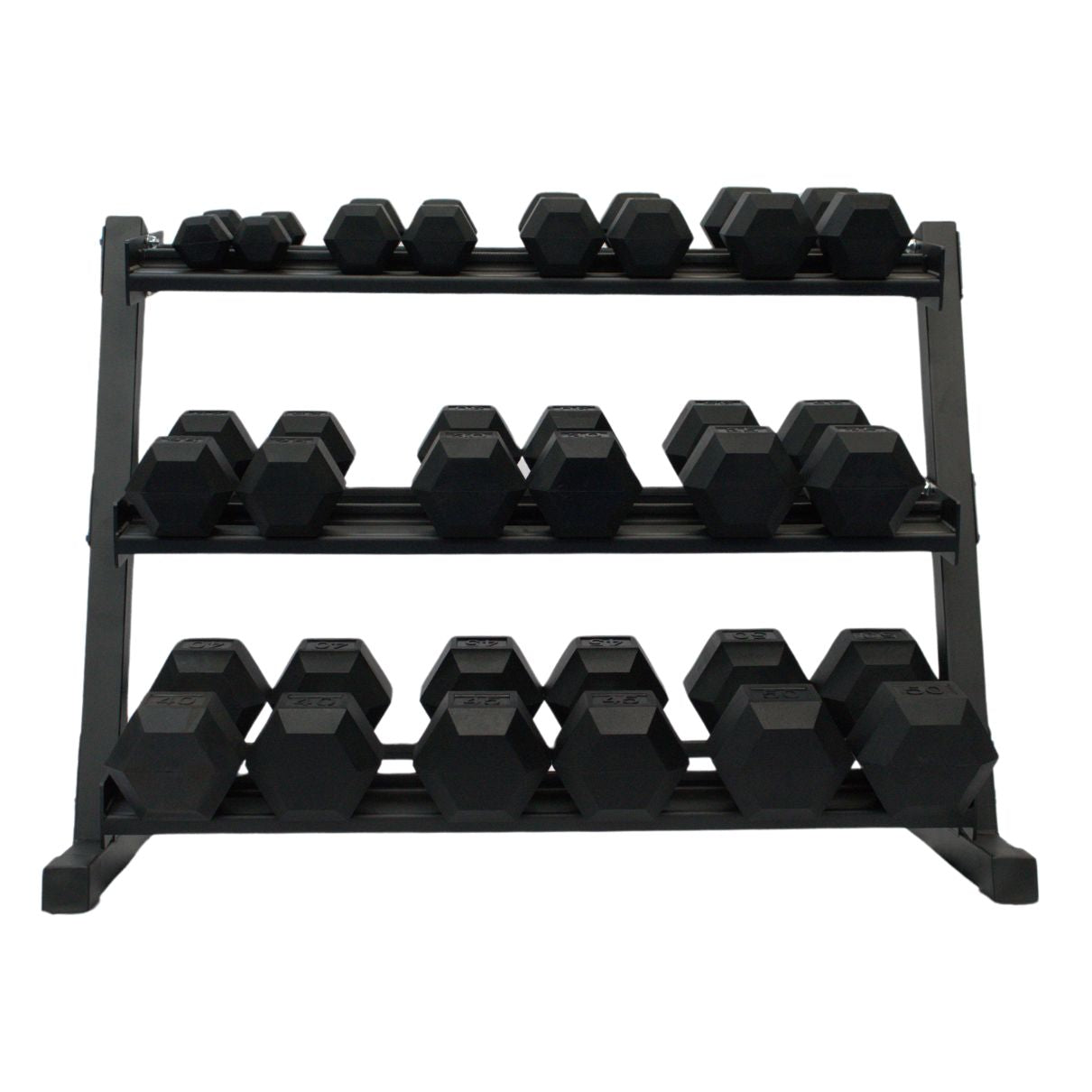 Gronk Fitness 3-Tier Dumbbell Storage Rack Gronk Fitness Products Dumbell racks, power block stand, plate and bar storage, kettlebell racks, ball racks gronkfitness_3-tier-dumbbell-storage-rack_view-4_f8cad5c8-acca-41d9-8c8a-3a2879fe6e03