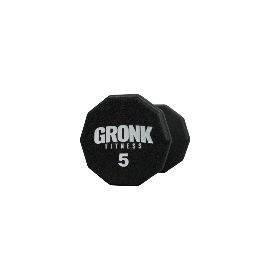 Dumbbell, 10 sided Urethane, Gronk, 8lb Gronk Fitness Products Dumbbells gronkfitness_dumbbell-10-sided-urethane-gronk-8lb_main