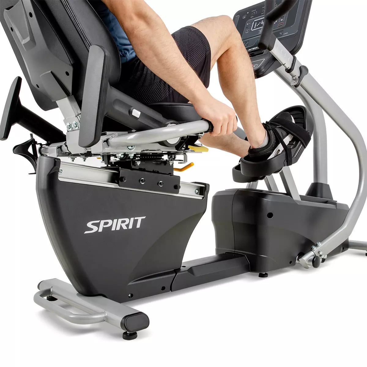 Spirit Fitness CRS800S Recumbent Stepper w/ Swivel Seat - Discontinued Spirit Steppers, recumbent steppers, Heavy , commercial r-r_3-4_bottom_pulse__jpg_22a78f25-6061-40ce-9aad-00acb63f30c3