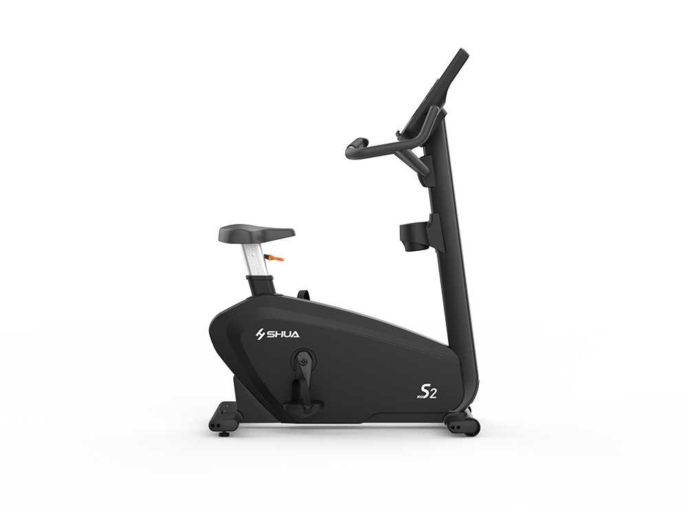 Shua B9100U Upright Bike, Touch, studio render 3 of 4