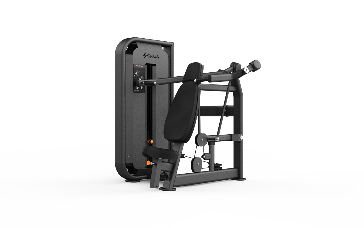Shua G6804 Shoulder Press selectorized machine, studio render 3 of 3