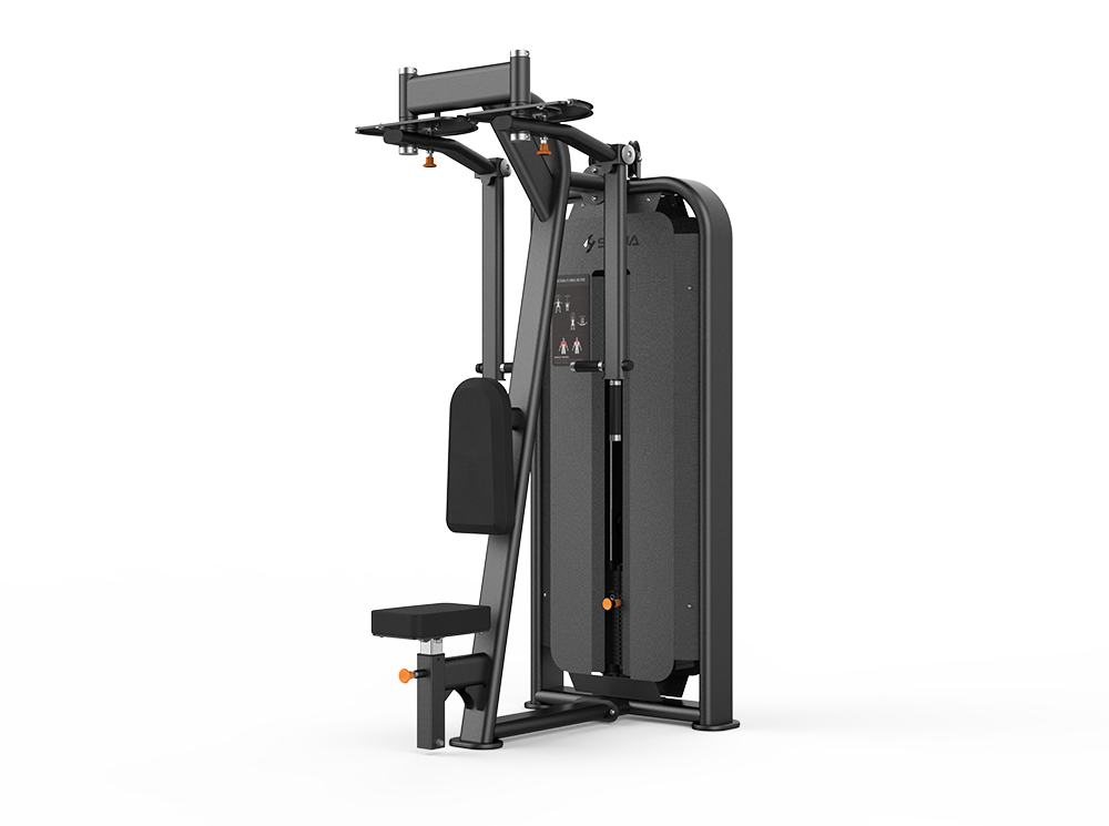 Shua G6813 Pec Fly/Rear Delt selectorized machine, studio render 1 of 2