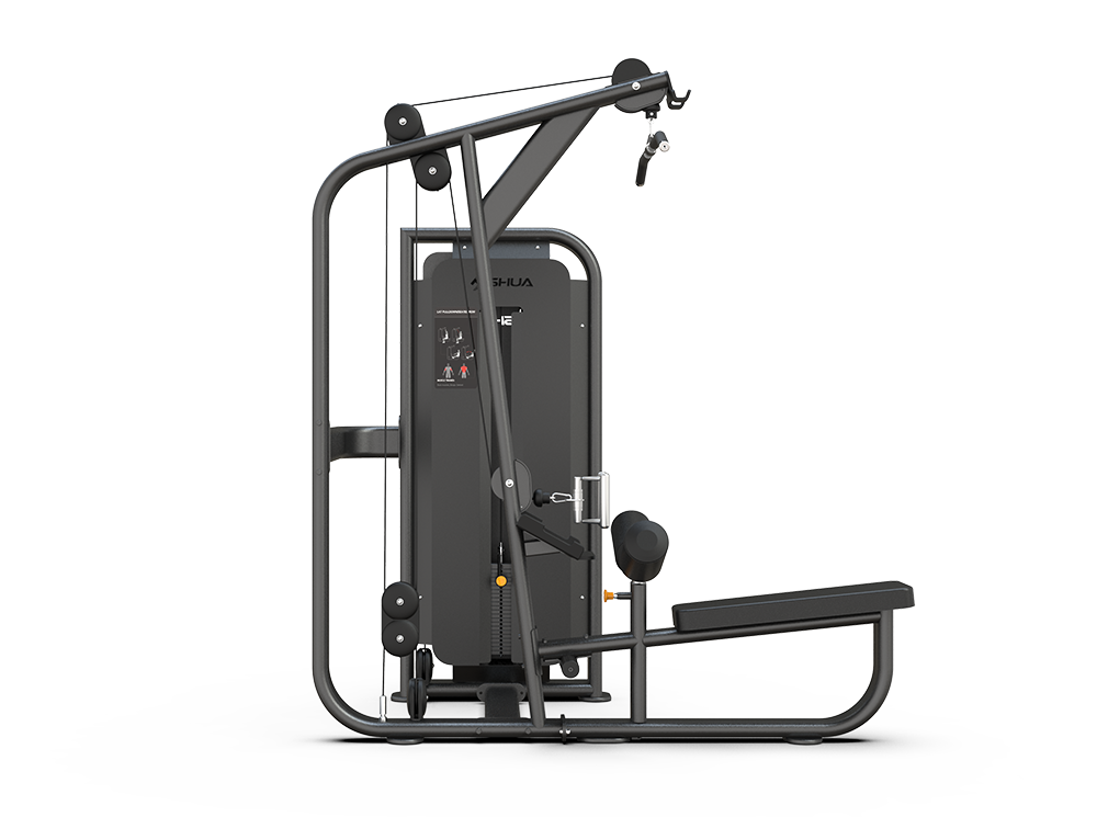 Shua G6892 Lat Pulldown/Row selectorized machine, studio render 3 of 4