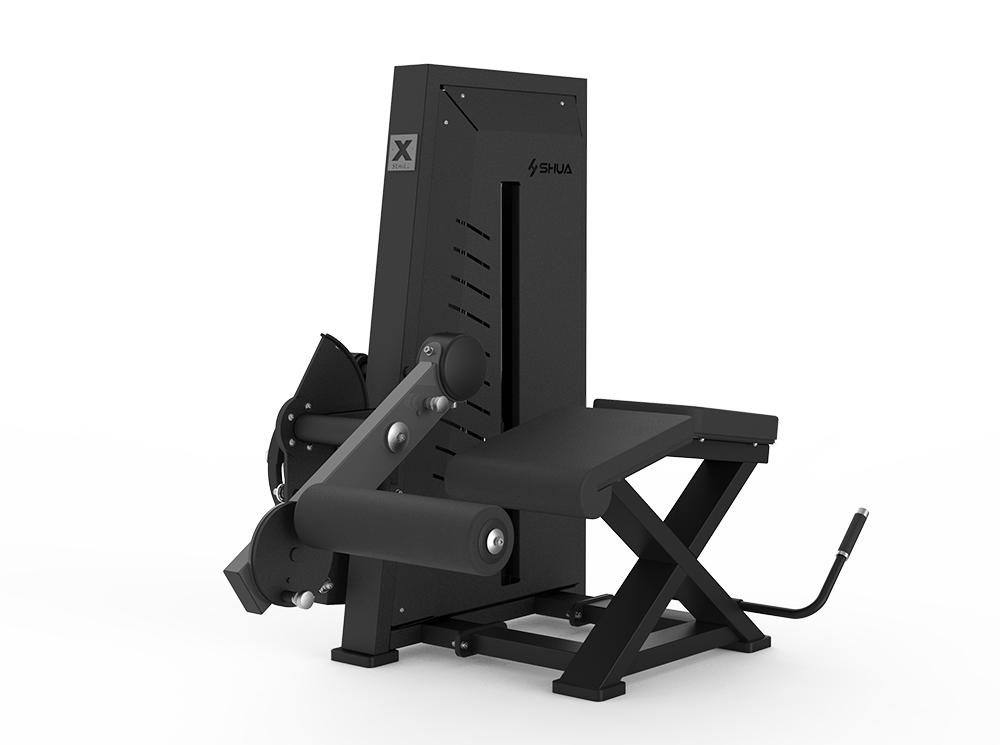 Shua G7709 Hybrid Prone Leg Curl selectorized machine, studio render 1 of 2
