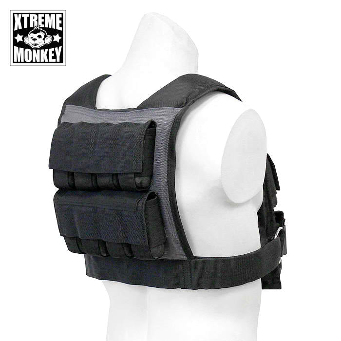 XM Fitness 45lb Commercial Weighted Vest, Adjustable XM Fitness Variants(s) - Weight xm-fitness_45lb-commercial-weighted-vest-adjustable_view-2
