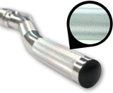 Gronk Fitness curl bar knurled grip close-up