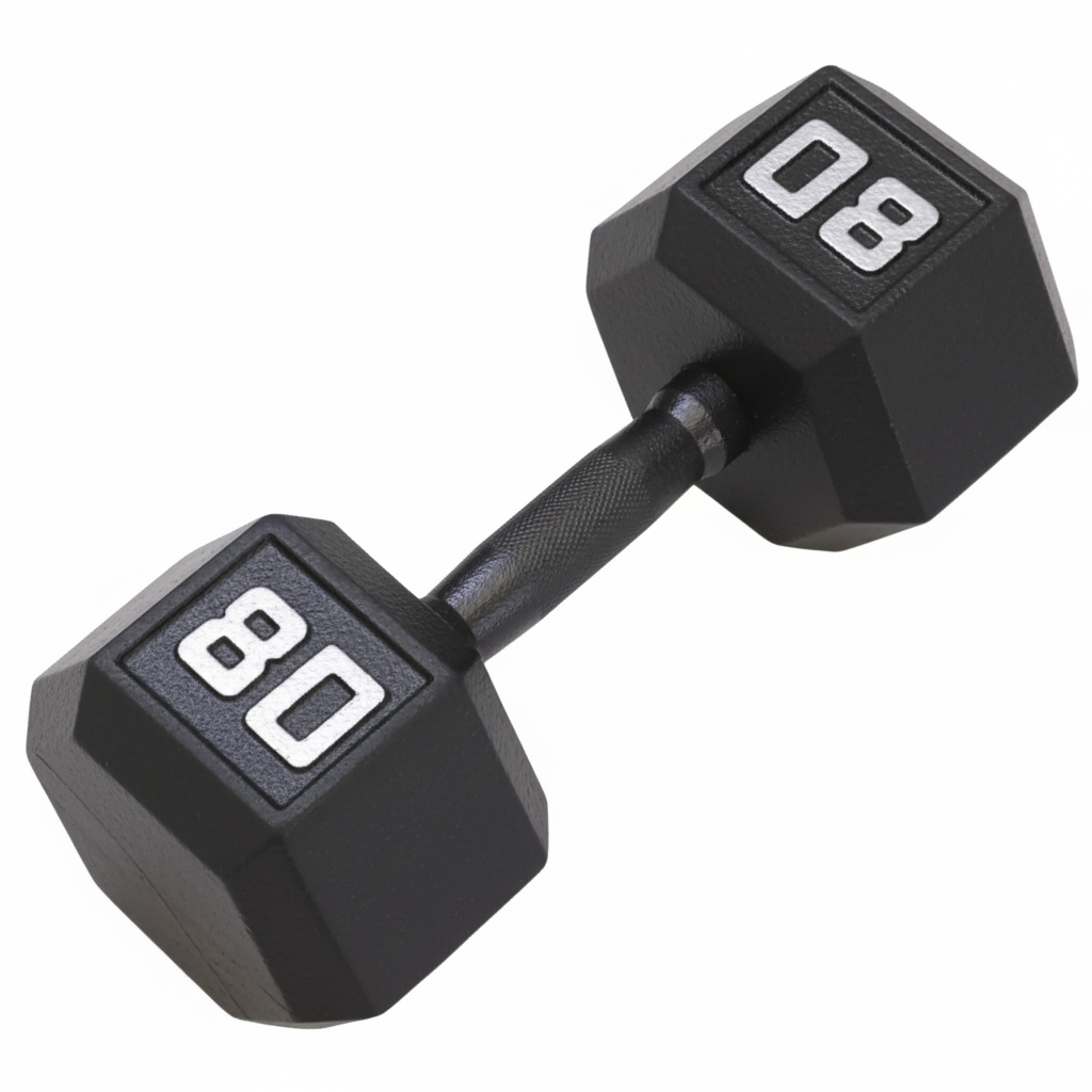 Gronk Cast Hex Dumbbell - Black 80 lb G&G Fitness Equipment Variant(s) - LBWeight 80
