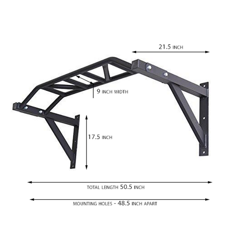 Gronk Wall Mount Multi-Grip Pull up Bar G&G Fitness Equipment Miscellaneous strength accessories, push up bars, chin up bars, trx, gym rings 80046-dims2_720x_85fde342-aa57-4e51-81fe-8363974bd08c