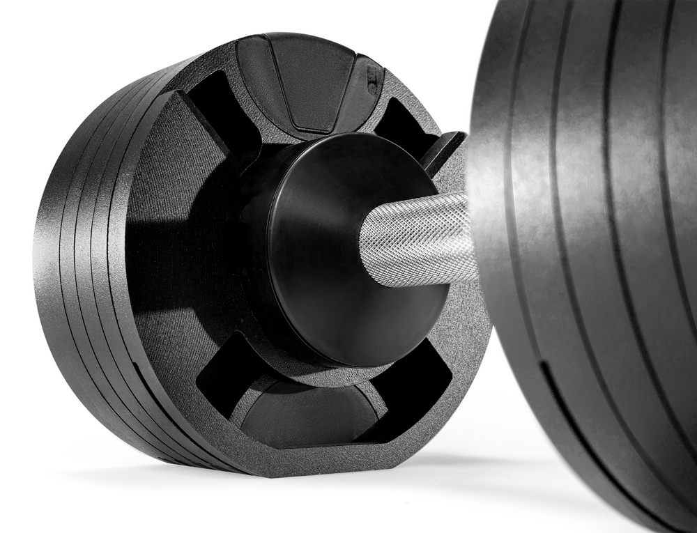 NÜOBELL 50lb Adjustable Dumbbell Set SMRTFT Variant(s) - Color BLACK_50_MBS5011_1e7c9761-b3ea-4110-a4bc-6e8331d1d5f8
