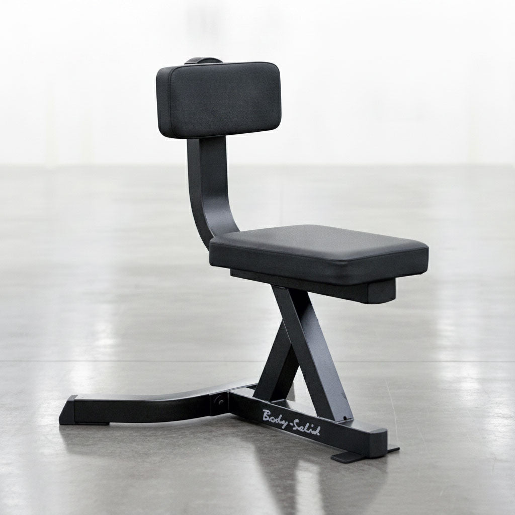 Body-Solid GST20B Utility Stool — front three-quarter view in black