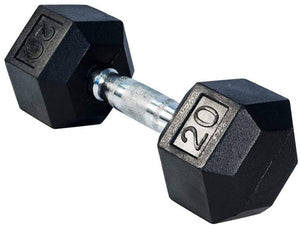 Hex Rubber Dumbbells