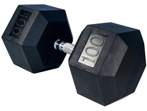 Hex Rubber Dumbbells