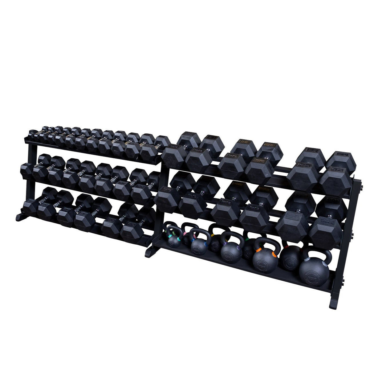 Body-Solid Dumbbell Rack (Black) Body Solid Dumbell racks, power block stand, plate and bar storage, kettlebell racks, ball racks body-solid_dumbbell-rack-copy_view-5_eb31759b-0a3e-4af0-9f83-9c1072a9368a