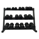 Gronk Fitness 3-Tier Dumbbell Storage Rack Gronk Fitness Products Dumbell racks, power block stand, plate and bar storage, kettlebell racks, ball racks gronkfitness_3-tier-dumbbell-storage-rack_view-4_efa5487c-114a-4b3d-a7d2-cf00ac26195a
