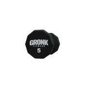 Gronk Fitness 5lb 10-sided dumbbell front view