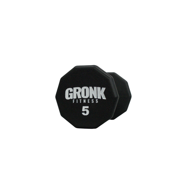 Dumbbell, 10 sided Urethane, Gronk, 8lb Gronk Fitness Products Dumbbells gronkfitness_dumbbell-10-sided-urethane-gronk-8lb_main