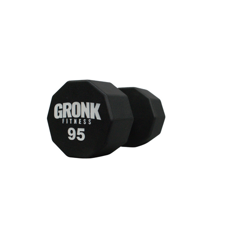 Dumbbell, 10 sided Urethane, Gronk, 95lb - Final Stock Gronk Fitness Products Dumbbells gronkfitness_dumbbell-10-sided-urethane-gronk-95lb-discontinued_main