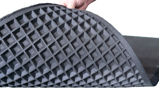Guardian Shok-Lok 2' x 2' Beveled Corner Rubber Tile - Final Stock Guardian Mats; padded exercise and aerobic mats guardian_shoklok_installed_1_74690b5a-3925-441e-9e14-245eef597024