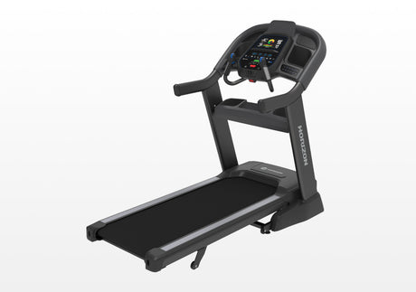 Horizon 7.8 AT Treadmill angled view with console
