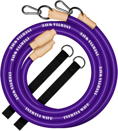 Inertia Wave - Dynamic Rubber Battle Ropes | Purple Inertia Wave Agility and Speed; jump ropes, climbing and battle ropes, ladders, sled, interval timer inertia_purple