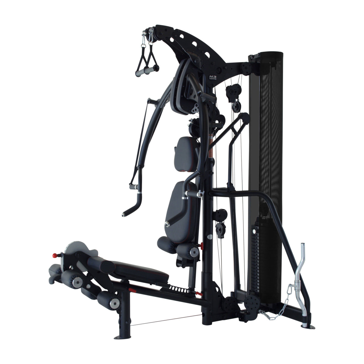 Inspire M3 Multi Gym side view with attachments