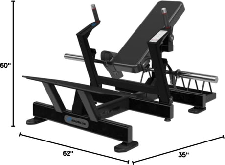 Nautilus Glute Drive with dimensions labeled