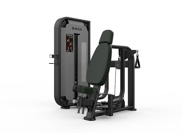Shua G6802 Pec Fly selectorized machine, studio render 1 of 3