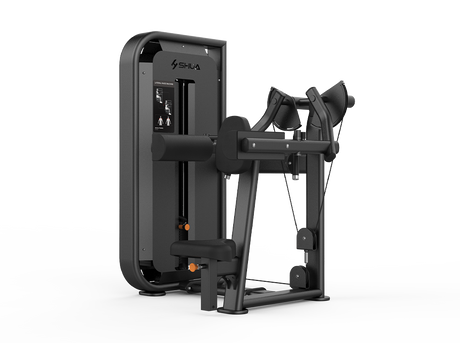 Shua G6805 Lateral Raise selectorized machine, studio render 1 of 4