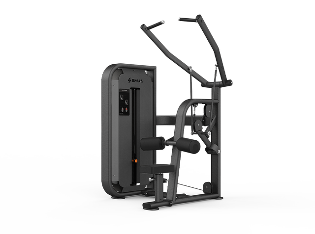 Shua G6806 Lat Pulldown selectorized machine, studio render 1 of 2