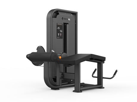 Shua G6812 Prone Leg Curl selectorized machine, studio render 1 of 2