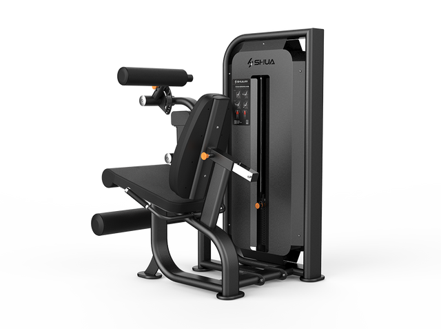 Shua G6823 Leg Curl/Extension selectorized machine, studio render 1 of 4