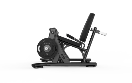 Shua G6908 Iso-Lateral Leg Extension plate loaded machine, studio render 2 of 3