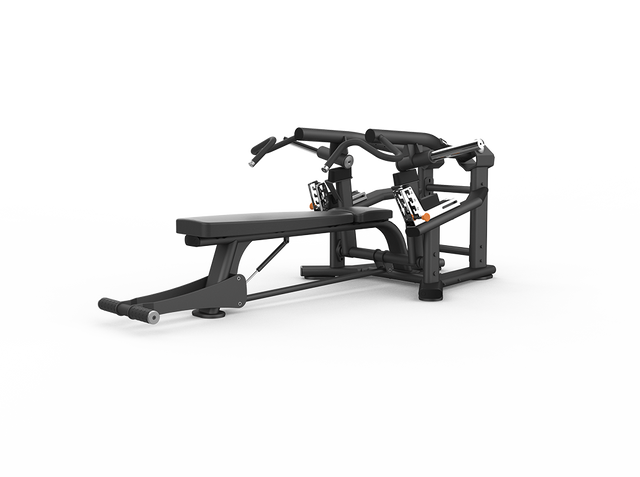 Shua G6918 Iso Flat Bench Press plate loaded machine, studio render 1 of 4