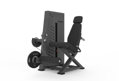 Shua G7708 Hybrid Leg Extension selectorized machine, studio render 2 of 2