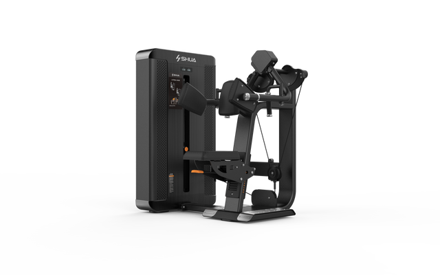 Shua G8821 Lateral Raise selectorized machine, studio render 1 of 4