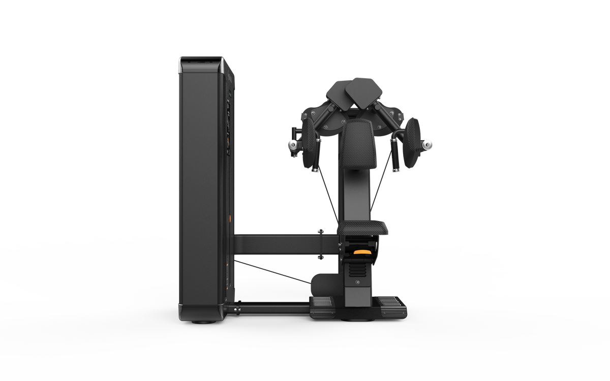 Shua G8821 Lateral Raise selectorized machine, studio render 2 of 4