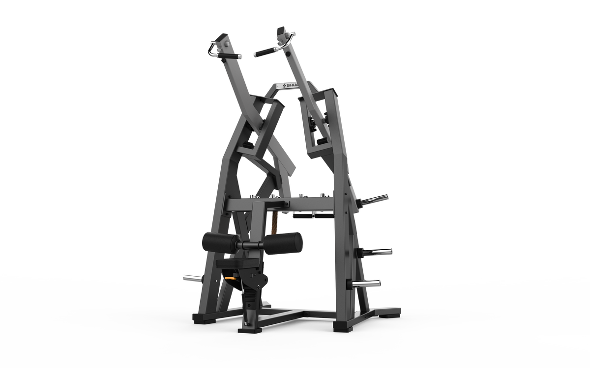 Shua G8927 Iso-Lateral Lat Pulldown plate loaded machine, studio render 2 of 2