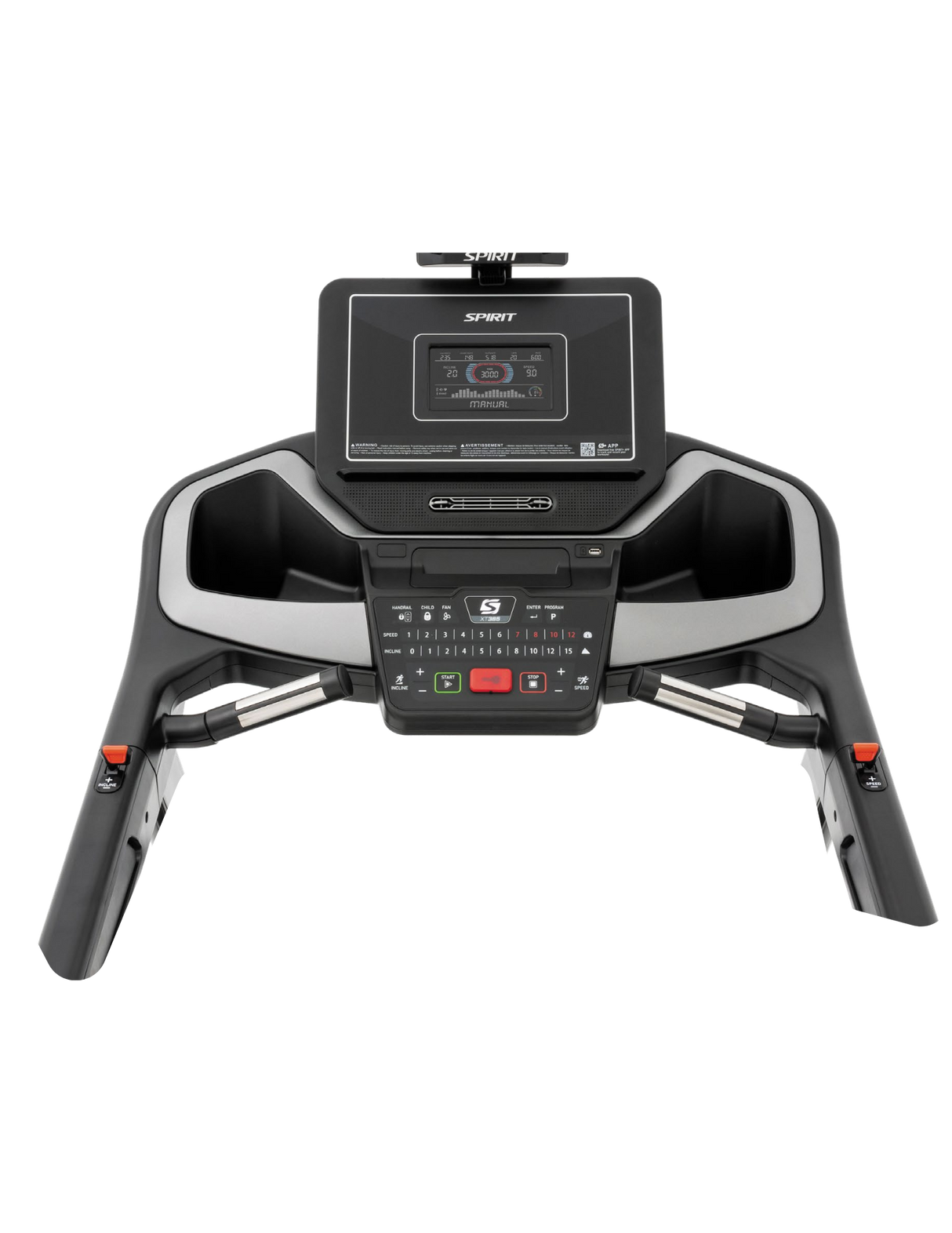 Spirit XT385 Treadmill Spirit Treadmills under 350lbs spirit_xt385-treadmill-2023-v2_view-5_6d4811f1-bcf0-4cb5-bc57-65eb818a936c