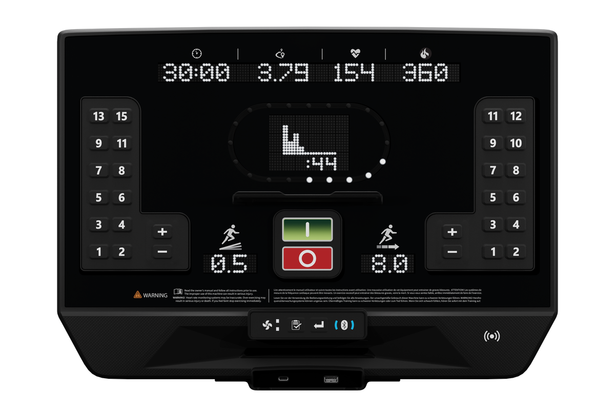 Star Trac Apex LED console — front view