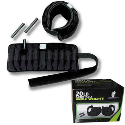 Adjustable Ankle Weights - 20lb Pair