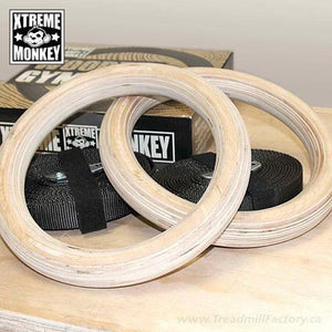 Natural Wooden Gym Rings